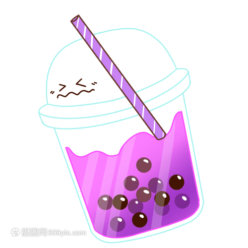 果汁紫色饮料可爱图片卡通